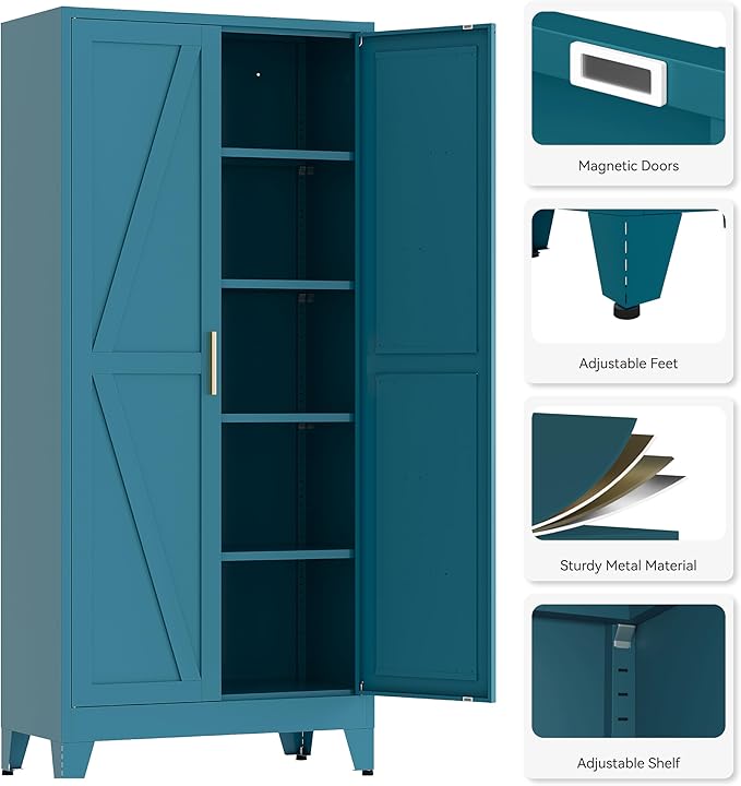71" Tall Pantry Cabinet, Kitchen Pantry Storage Cabinets