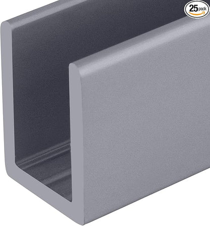 Brixwell SDCD38A-CCP24-XCP25 Satin Anodized 3/8" Fixed Panel Shower Door Deep