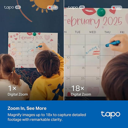 Tapo 4K Indoor Pan/Tilt Wired Security Camera