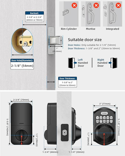 TEEHO TE001 Keyless Entry Door Lock