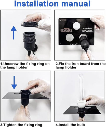 UV Light for AC System, UV-C lamp for Whole House, Germicidal Duct Uv Light
