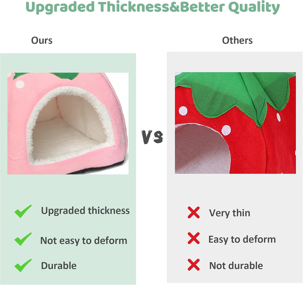 Guinea Pig Hideout Bed Rabbit House Cave Accessories Cozy Hide-Out for Bunny Hedgehog Ferret Chinchilla&Other Small Animals