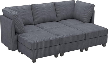 Belffin Modular Sectional Sofa Sectional Sleeper Sofa with Storages Sofa Bed Sectional Couches for Living Room (Dark Grey)