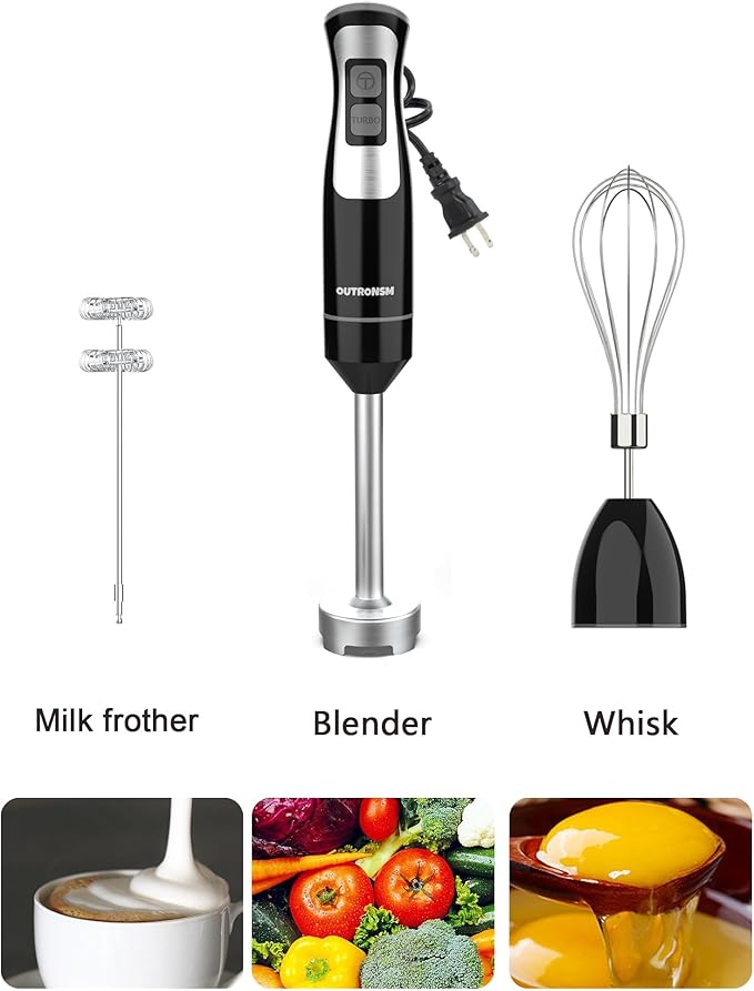 Immersion Blender Handheld, OUTRONSM Hand Blender
