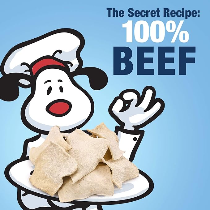 ValueBull USA Rawhide Chips, Natural Beef Flavor, 200 Count Bulk Pack - Natural & Safe, USA Beef Hide, Long Lasting, Chemical Free, No Artificial Flavors