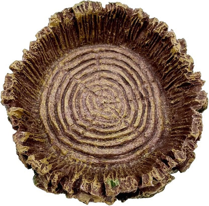 3 Pack Small Reptile Food Bowls, Reptile Feeding Terrarium Bowls for Bearded Dragon Lizard Frog Gecko Tortoise Hermit Crab Snail (Brown)