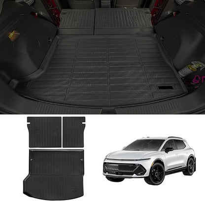 All Weather Floor Mats for 2018-2024 Chevy Equinox/GMC Terrain Trunk Mat Cargo Mat Back Seat Cover Protector for Chevrolet Equinox Accessories (Floor Liner+Trunk Mat+Backrest Mats)