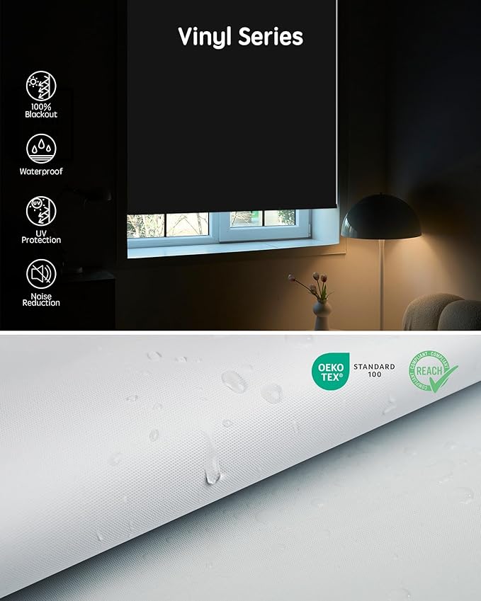 Yoolax Motorized Blinds with Remote, Waterproof Smart Blinds