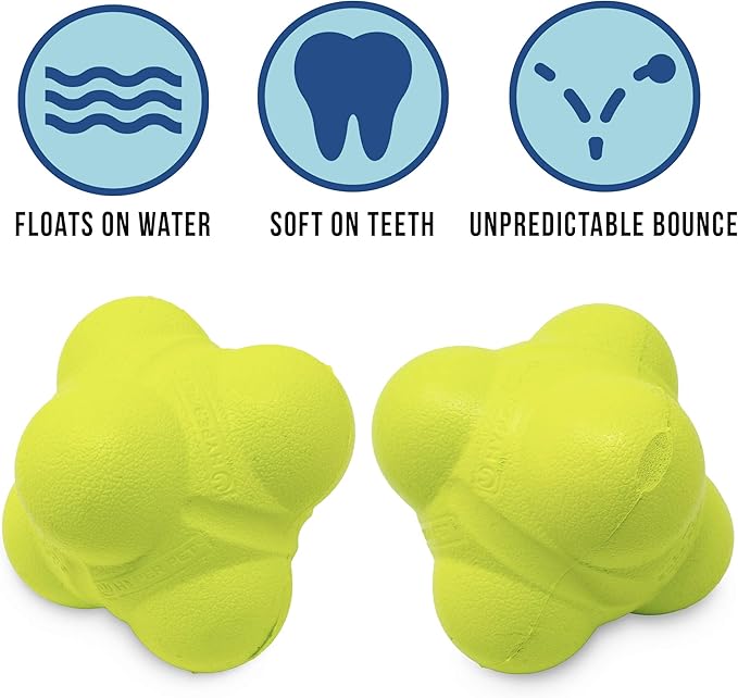 Hyper Pet Fetching Dog Toys - Throwing Bumpy Ball Dog Toy Made with EVA Foam - Lightweight & Floats on Water (Pack of 5)