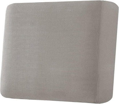 H.VERSAILTEX Super Stretch Individual Seat Cushion Covers Sofa Covers Couch Cushion Covers Slipcover Sets Thick Jacquard Textured Twill Fabric (1 Piece Chair Cushion Cover, Taupe)