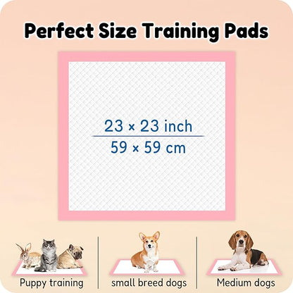 MoMoCo Puppy Pads, 23"x23"-100 Count Dog Pee Pads, Super Absorbent Extra Large Disposable Dogs Training Pads , Leak-Proof, Quick-Drying Dogs Potty Pads for Doggies Puppies