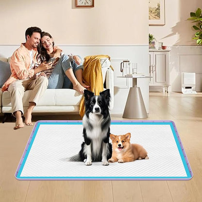Pee Pad Holder for Dogs 34''x22'' Silicone Puppy Pee Pad Tray, Purple | Extra Large Dog Potty Tray Leak-Proof, High Edge, No Spill Training Pads for Floor Protection, No Pee Pads