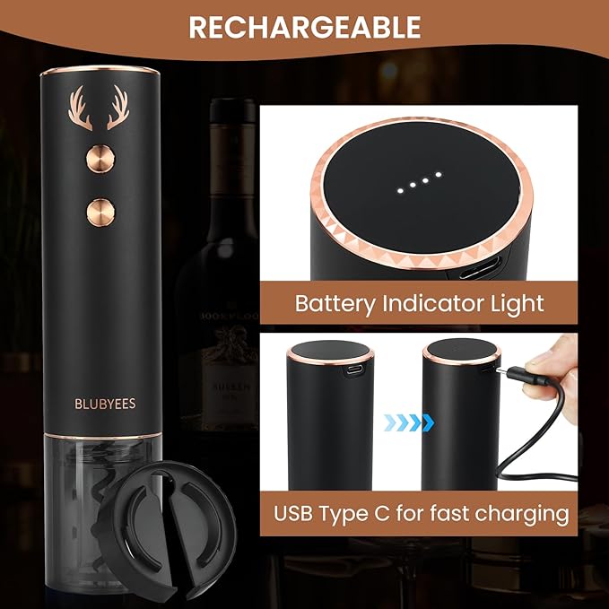 4-in-1 Rechargeable Electric Wine Opener Set