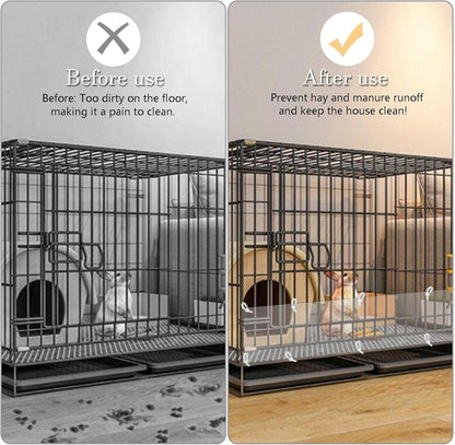 Pet Cage Liner Protection, Rabbit Cage Plastic Panels, 12 PCS Cage Urine Guard for Rabbit, Guinea Pig, Hamster, Hedgehog, Chinchilla, Ferret, Bunny - Transparent, 11.8"x5.9"