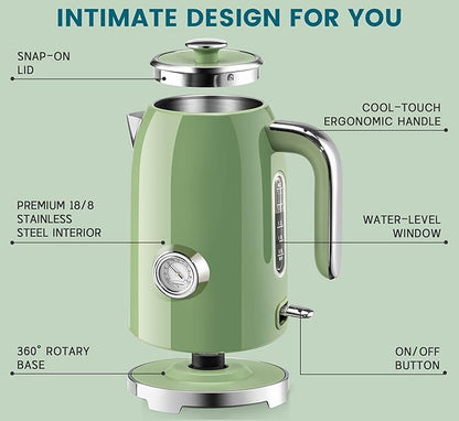 SUSTEAS Electric Kettle - 57oz Hot Tea Water Boiler