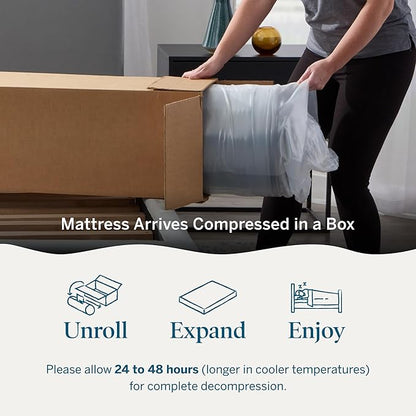 Lucid 10 Inch Memory Foam Mattress - Firm Feel - Infused with Refreshing Bamboo Charcoal and Cooling Gel - Bed in a Box - Temperature Regulating - Pressure Relief - Breathable - King Size