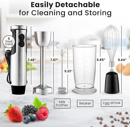 Zulay 4-in-1 Immersion Stick Mixer Hand Blender