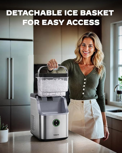 Silonn Nugget Ice Maker Countertop, Ice Basket