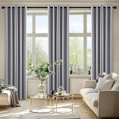 MIULEE Light Grey Blackout Curtains