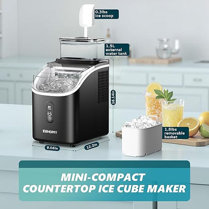 EUHOMY Ice Cube Maker Machine Countertop