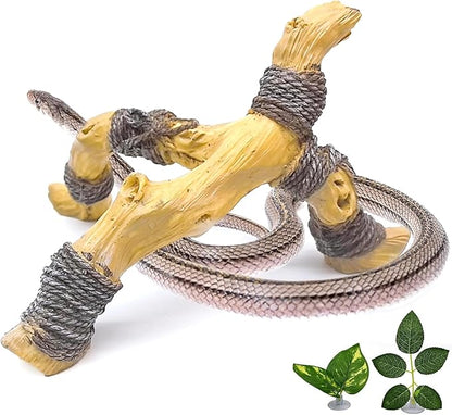 Tfwadmx Snake Climbing Branch, Reptile Climbing Decor Resin Reptile Climbing Wood Branches, Gecko Tank Branches Decor for Lizards, Tarantulas, Hermit Crab, Frogs