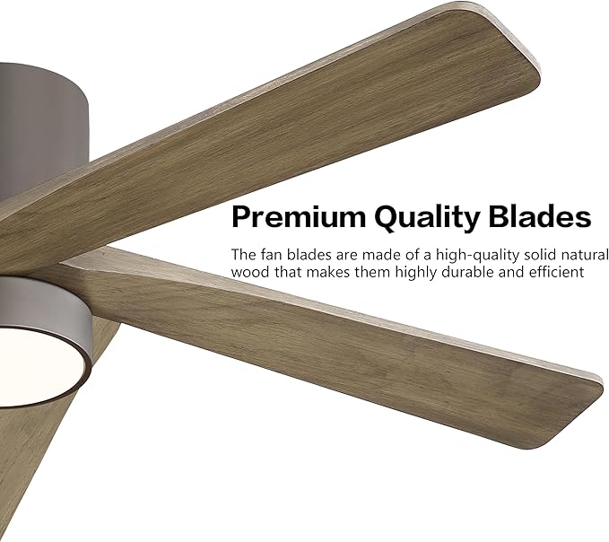 WINGBO 48 Inch Flush Mount DC Ceiling Fan