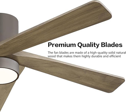 WINGBO 48 Inch Flush Mount DC Ceiling Fan