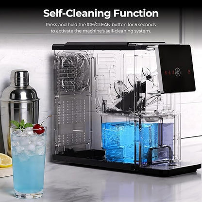 Antarctic Star Countertop Nugget Ice Maker, Self-Cleaning Portable Ice Machine