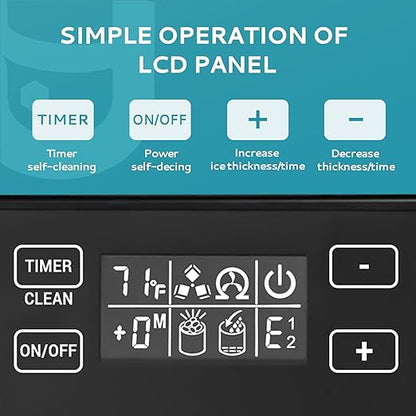Commercial Ice Maker Machine 85Lbs/Day, 24Lbs Storage, Built-in Undercounter