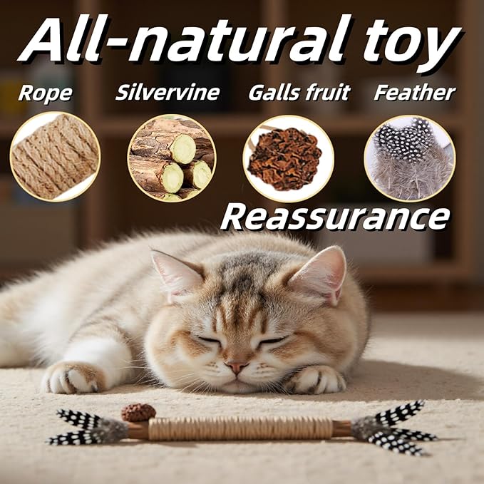 Cat Toys 12Pack Cats Grass Treat Catnip Toy with Silvervine for Indoor Kitten Toys Wood Kitty Chew Rope Grass Sticks for Teeth Cleaning Kitten Snack for Catnip Dental Care Self Play
