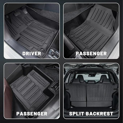 Compatilbe for 2022-2025 Toyota Corolla Cross Floor Mats Full Set All Weather Floor Mats Seat Back Cover Cargo Liner Fit for 2022-2025 Corolla Cross Accessories (Only Fit SUV FWD Gasoline)