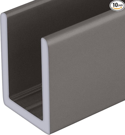 Brixwell SDCD38SN-CCP24-XCP10 Satin Nickel 3/8" Fixed Panel Shower Door Deep