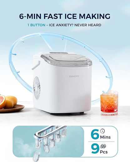 EUHOMY Countertop Ice Maker Machine