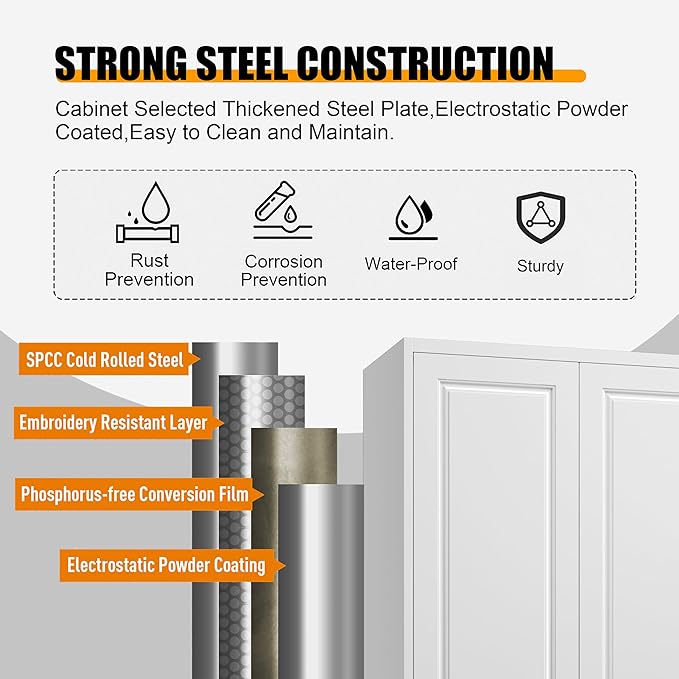 Kitchen Pantry Storage Cabinets, Utility Kitchen Cupboard, Large Steel Cabinets