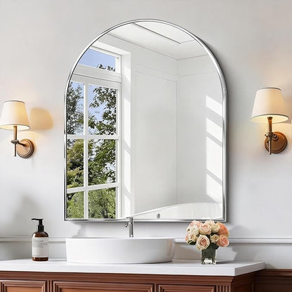 CIRCUMI Arched Wall Mirror, Metal Frame, Large Size