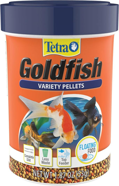 Tetra Goldfish Variety Pellets, Balanced Diet, 1.87 Ounce