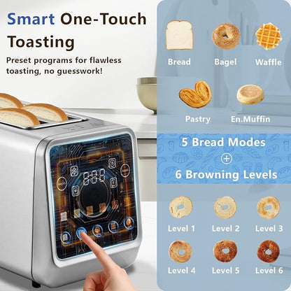 Smart Toaster 4 Slice, Touch Screen, Digital Toasters