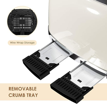 4 Slice Toaster Roter Mond Retro Stainless Steel