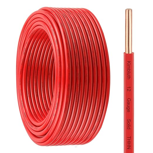 THHN Wire 12 Gauge 200 FT OFC Electrical Wire, 12 AWG Solid Copper Wire Rated
