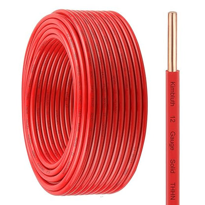 THHN Wire 12 Gauge 200 FT OFC Electrical Wire, 12 AWG Solid Copper Wire Rated