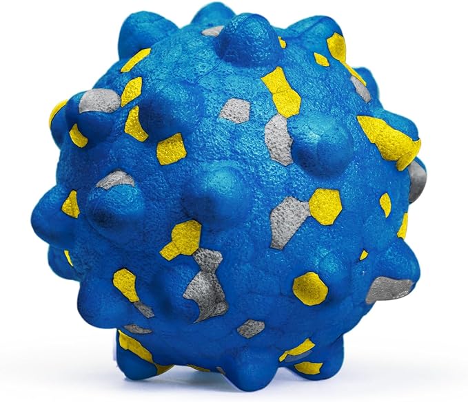 2.36'' Dog Balls for Dogs Aggressive Chewers Indestructible Tennis Durable Bouncy Interactive Dog Toy Balls for Fetch Game Floating Training(Blue Medium)