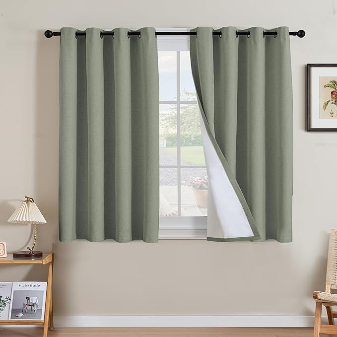 H.VERSAILTEX Linen Curtains 100% Blackout Curtains