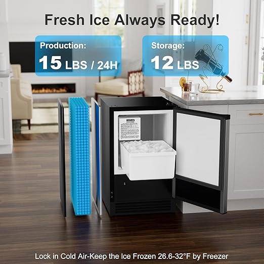 COTLIN Drainless Under Counter Ice Maker 15" W