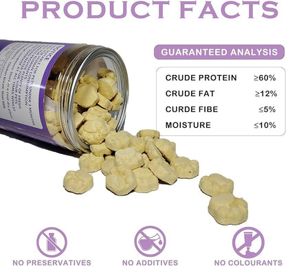 Freeze Dried Goat Milk & Chicken Treats Dogs & Cats Treats, Grain-Free Probiotic Snacks for Sensitive Stomach, High Protein Training Rewards for Dogs Cats, 4.5 oz