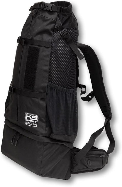 K9 Sport Sack Knavigate - X-Large, Midnight Black - Ideal for Dogs with 23-25” Back Length - Adjustable, Backpack-Style Carrier with Internal Frame & Padded Hip Belt
