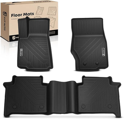 YHTAUTO Floor Mats Compatible with Jeep Grand Cherokee WL 2022-2025 5 Seat No L or WK, TPE All Weather Car Mats Waterproof Anti-Slip Odorless Floor Liner, Interior Car Accessories 1st & 2nd Row Liner
