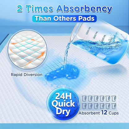 Gimars 4XL 36"x36" Thicken Heavy Absorbent Dog Pads 100 Pack - Jumbo Disposable Wee Wee Pads Quick Dry Leakproof Pee Pads for Dogs, Cats, Rabbits Pets