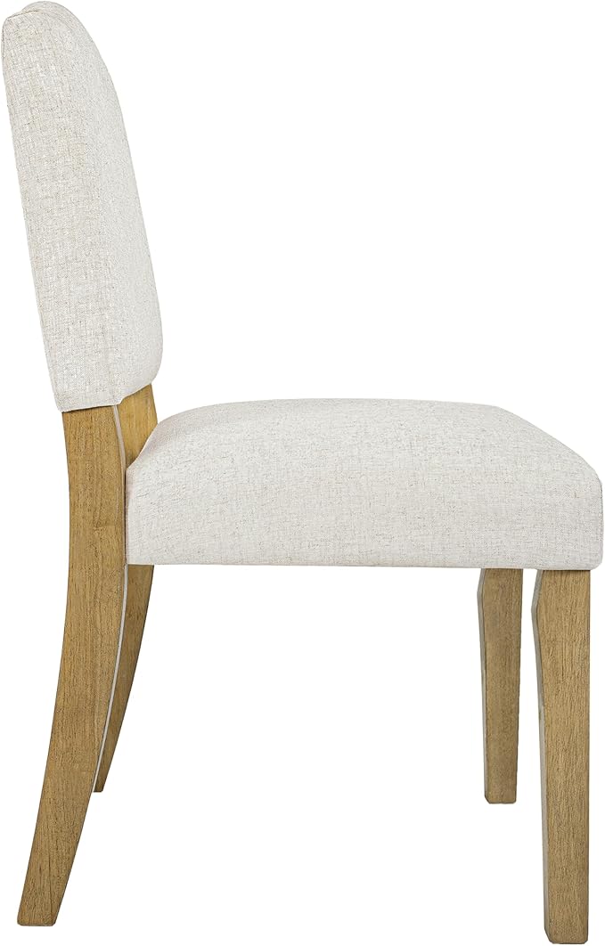 HomePop Open Back Upholstered Dining Chair - Cream Textured Woven (Single Pack)