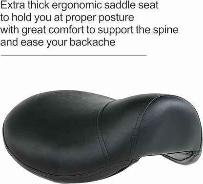 Grace&Grace Ergonomic Rolling Saddle Stool Chair with Wheels Adjustable Swivel Stool with Back and Footrest Heavy Duty for Esthetician, Artist, Dental, Medical, Spa, Salon, Cutting, Home Office