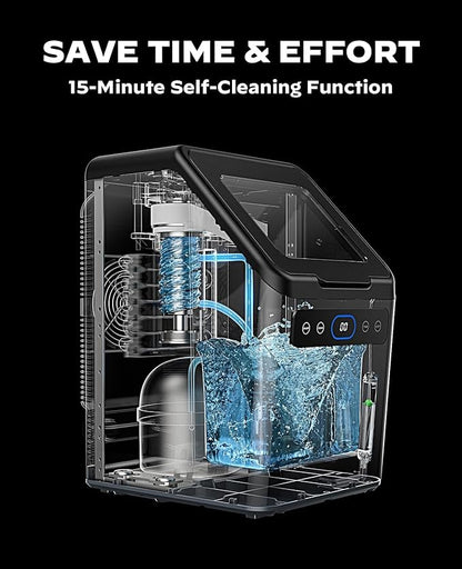 Silonn Nugget Ice Makers Countertop, Timer Pebble Ice Maker